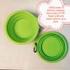 Portable Foldable Travel Water Bowl Food Dishes with Carabiner Clip for Traveling, Hiking, Walking - Image 2